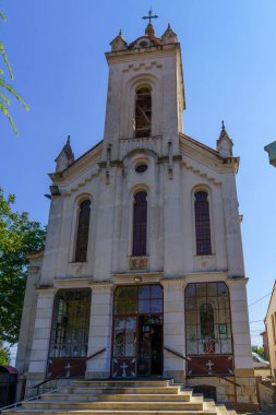 Strumica, Kuzey Makedonya 'daki Aziz Kiril ve Methodius Kilisesi manzarası