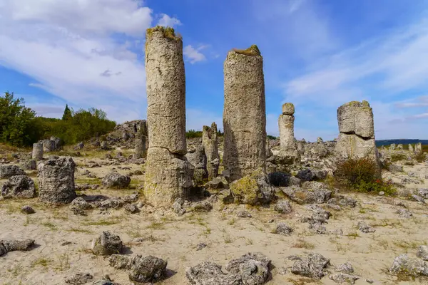 Bulgaristan 'ın doğusundaki Pobitite Kamani Kaya oluşumları (Taş Ormanı) manzarası