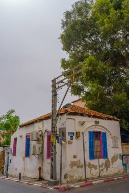 Tel-Aviv, Israel - May 10, 2024: View of the Aharon Chelouche House and Synagogue, in Neve Tzedek neighborhood, Tel-Aviv, Israel clipart