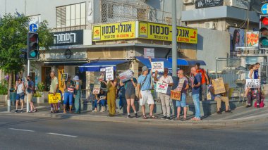 Hayfa, İsrail - 20 Haziran 2024: Barış görüşmesi, ateşkes ve rehine anlaşması, Hayfa, İsrail