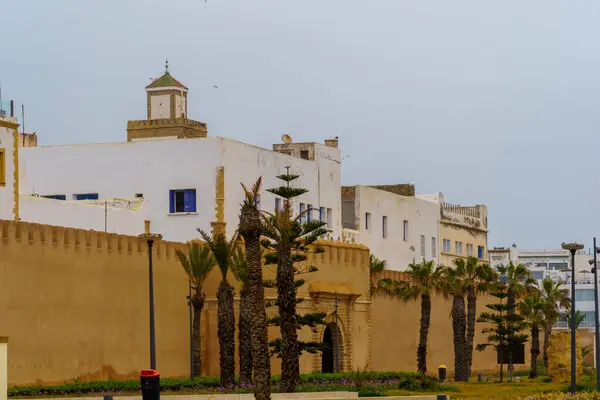 stock image View of typical buildings, and the walls of the medina, in Essaouira (Mogador), Morocco