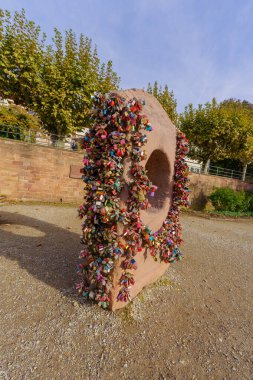 Heidelberg, Germany - October 13, 2024: View of the Liebesstein (love stone) monument, in Heidelberg, Baden-Wurttemberg, Germany clipart