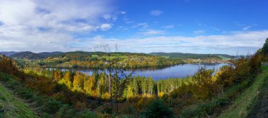 Panoramic view of the Titisee lake, in the Black Forest, Baden-Wurttemberg, Southwest Germany clipart