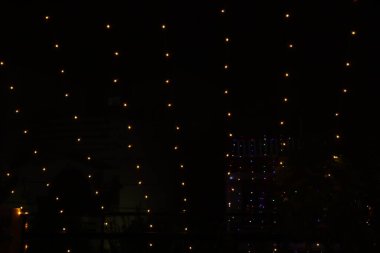 Noel ve yılbaşı dekorasyon ışıklar