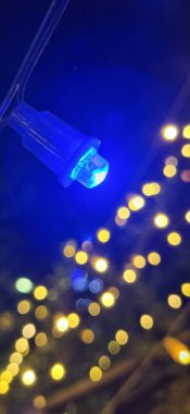 Işıkların bulanık arkaplanı ve bokeh