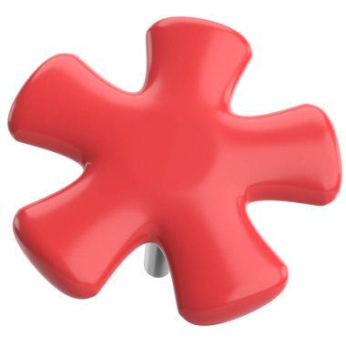 Pimi çek. Çizim iğnesi. Üç boyutlu pim. 3B illüstrasyon.