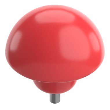 Pimi çek. Çizim iğnesi. Üç boyutlu pim. 3B illüstrasyon.