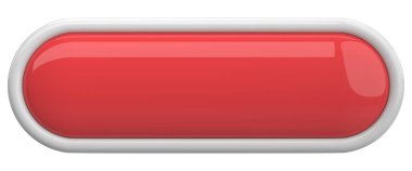 Üç boyutlu düğme. Boş tuş. 3B illüstrasyon.