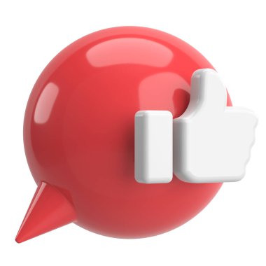 İkon gibi. Düğme gibi. 3B illüstrasyon.