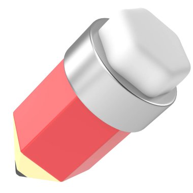 Üç boyutlu kalem. Üç boyutlu illüstrasyon. 3B görüntüleme.