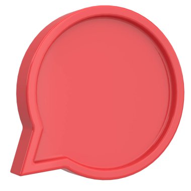 Konuşma balonu. Sohbet balonu. 3B illüstrasyon.