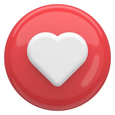 Düğme gibi. İkon gibi. 3B illüstrasyon.