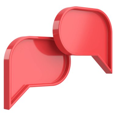 Konuşma balonu. Sohbet balonu. 3B illüstrasyon.