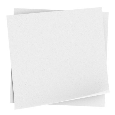 Üç boyutlu not kağıdı. Yapışkan bir not. 3B illüstrasyon.
