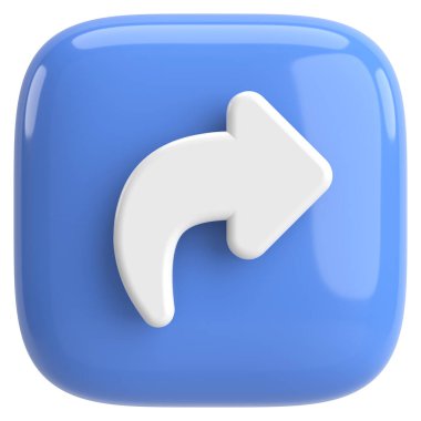 Paylaş düğmesi. Simgeyi paylaş. 3B illüstrasyon.