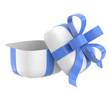 Hediye Kutusu açıldı. Üç boyutlu hediye kutusu. 3B illüstrasyon.