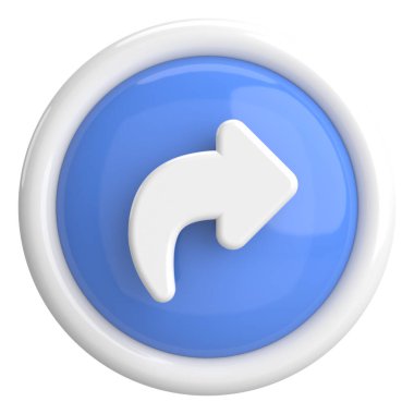 Paylaş düğmesi. Simgeyi paylaş. 3B illüstrasyon.