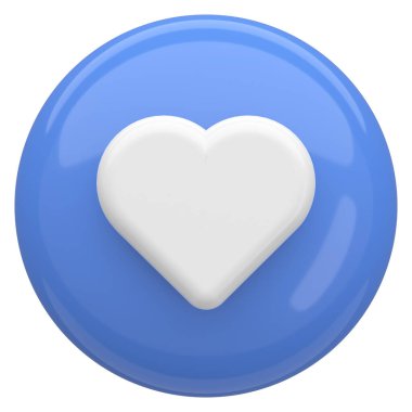 Düğme gibi. İkon gibi. 3B illüstrasyon.