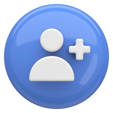 Kayıt düğmesi, Takip düğmesi. 3B illüstrasyon.