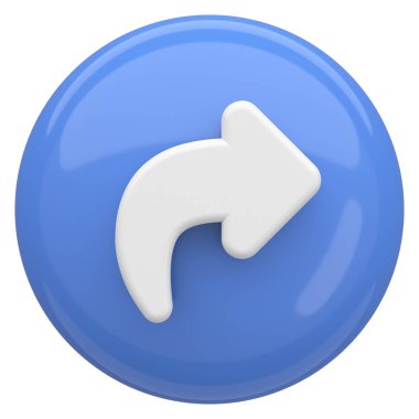 Paylaş düğmesi. Simgeyi paylaş. 3B illüstrasyon.