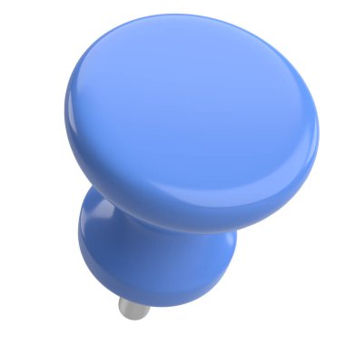 Pimi çek. Çizim iğnesi. Üç boyutlu pim. 3B illüstrasyon.