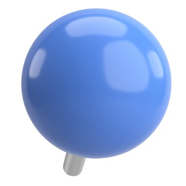 Pimi çek. Çizim iğnesi. Üç boyutlu pim. 3B illüstrasyon.