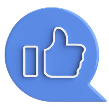 İkon gibi. Düğme gibi. 3B illüstrasyon.