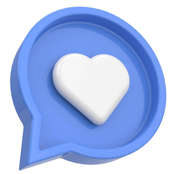 Like icon. Like button. 3D illustration.