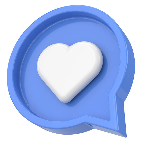 Like icon. Like button. 3D illustration.