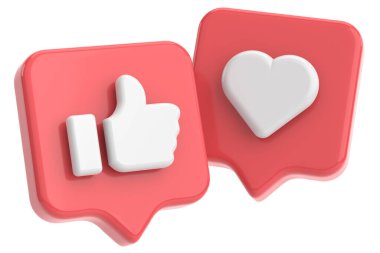 İkon gibi. Üç boyutlu simge. 3B illüstrasyon.