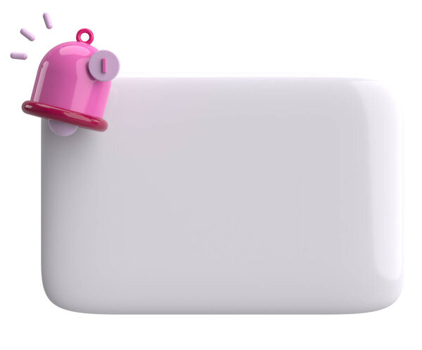 3D notification box. 3D illustration.