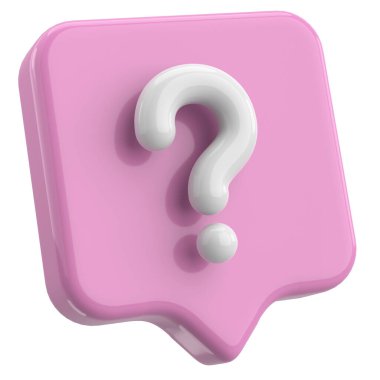 Question mark sign. 3D illustration. clipart