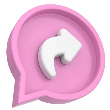 Paylaş düğmesi. Simgeyi paylaş. 3B illüstrasyon.