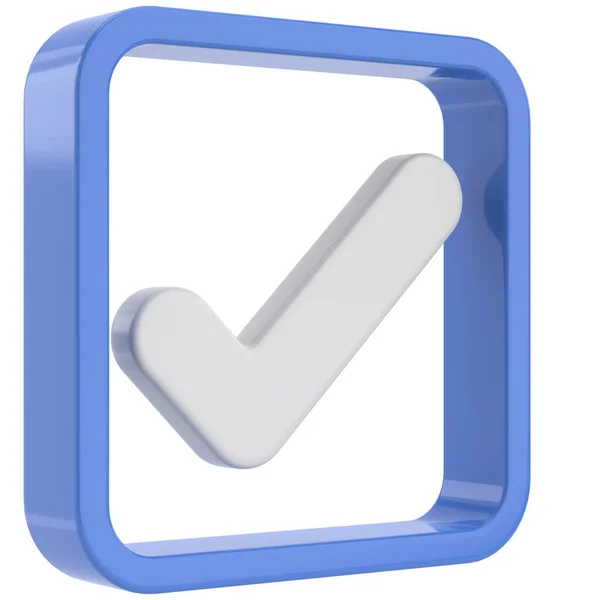 Stock image 3D checkbox. Check mark. 3D illustration.