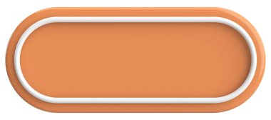 Üç boyutlu düğme. Boş tuş. 3B illüstrasyon.