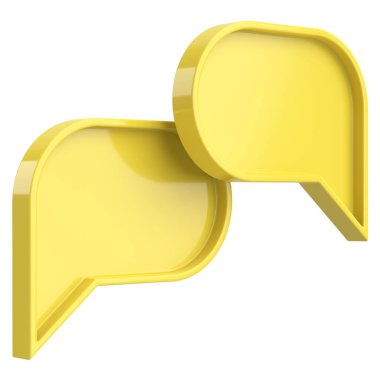 Konuşma balonu. Sohbet balonu. 3B illüstrasyon.