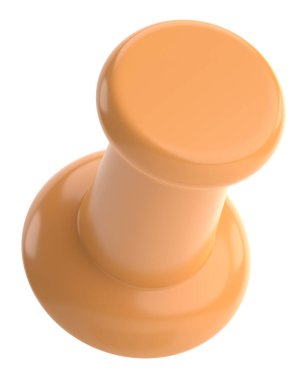 Pimi çek. Çizim iğnesi. Üç boyutlu pim. 3B illüstrasyon.