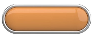 Üç boyutlu düğme. Boş tuş. 3B illüstrasyon.