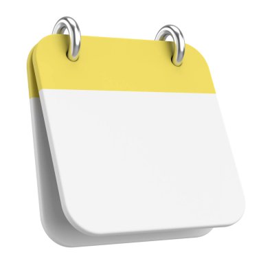 Boş takvim. Üç boyutlu takvim. 3B illüstrasyon.