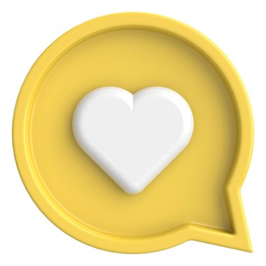 Düğme gibi. İkon gibi. 3B illüstrasyon.