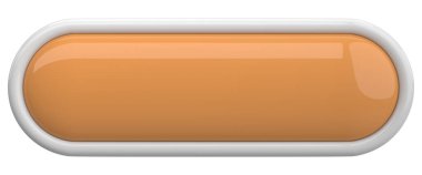 Üç boyutlu düğme. Boş tuş. 3B illüstrasyon.