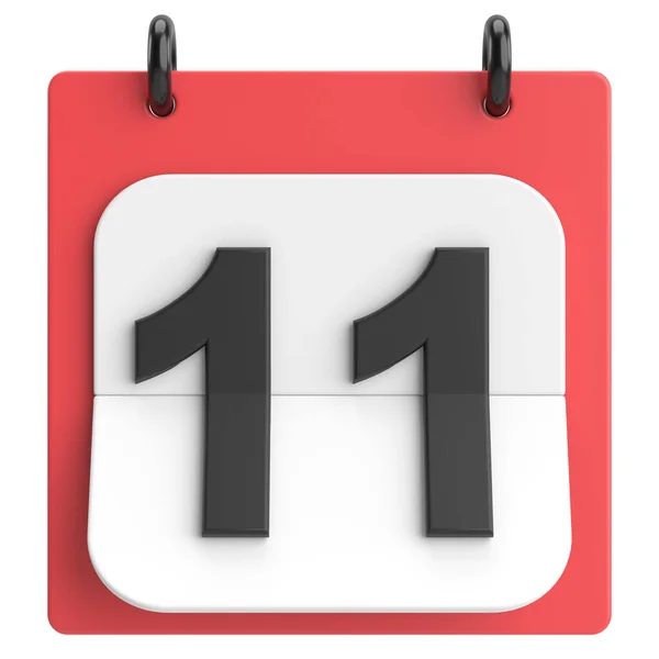 11Th Décimo Primeiro Dia Mês Calendário Ilustração — Fotografia de Stock