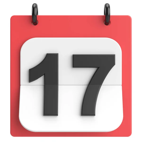 17Th Seventeenth Day Month Calendar Illustration — Stock Photo, Image