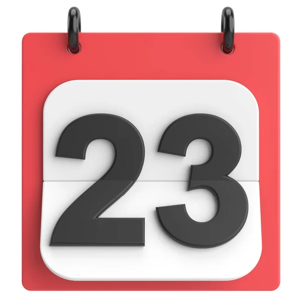 二十三号每个月的第23天日历 3D插图 — 图库照片