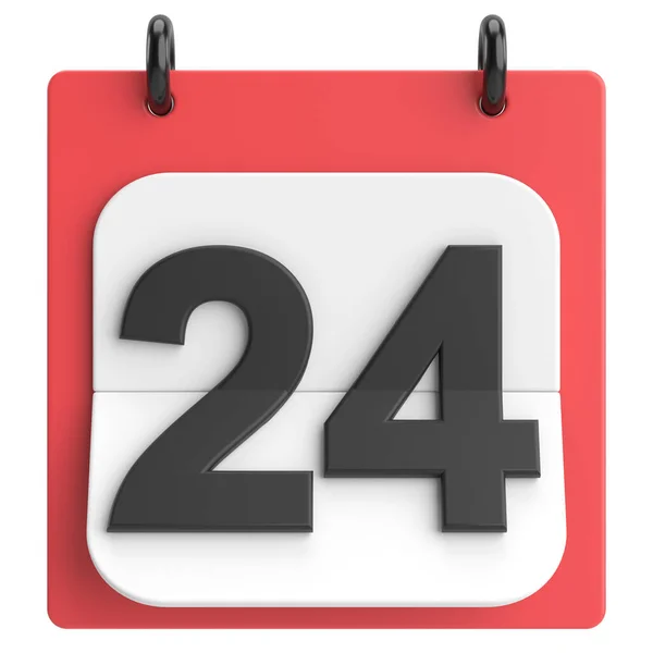 24E Vierentwintigste Dag Van Maand Kalender Illustratie — Stockfoto