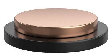 Ürün sergisi. Ürün podyumu. 3B illüstrasyon.