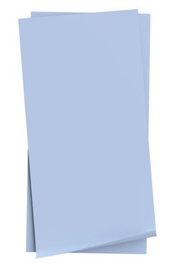 Üç boyutlu not kağıdı. Yapışkan bir not. 3B illüstrasyon.