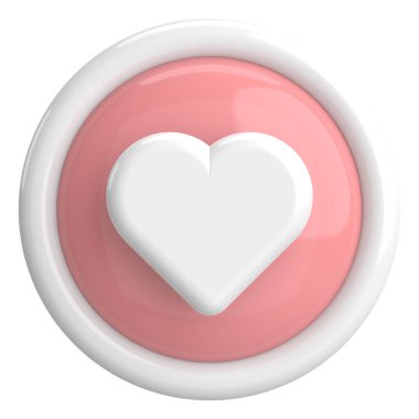 Düğme gibi. İkon gibi. 3B illüstrasyon.