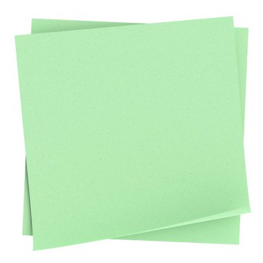 Üç boyutlu not kağıdı. Yapışkan bir not. 3B illüstrasyon.