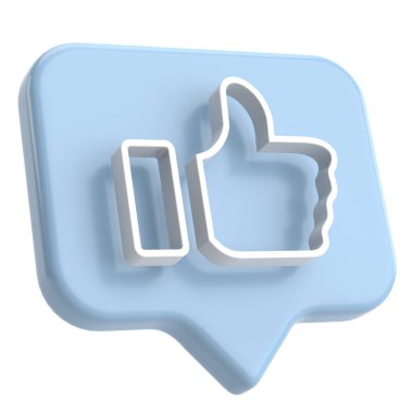 Düğme gibi. İkon gibi. 3B illüstrasyon.